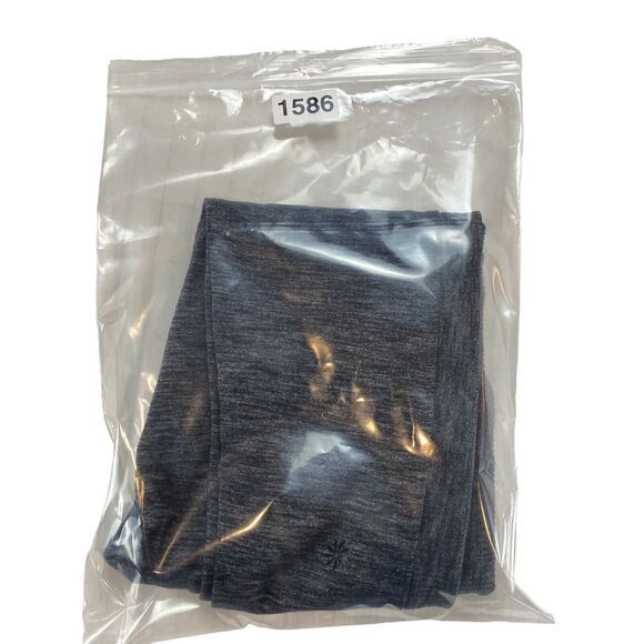 Athleta Girl School Day Ribbed Tight Leggings XL Gray Stretch Logo Elastic Waist - Picture 15 of 15